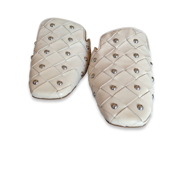 Vince Camuto White Studded Mules - Picture 3 of 8